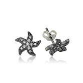 Boucles d'oreilles à tige en argent en forme d'étoile de mer